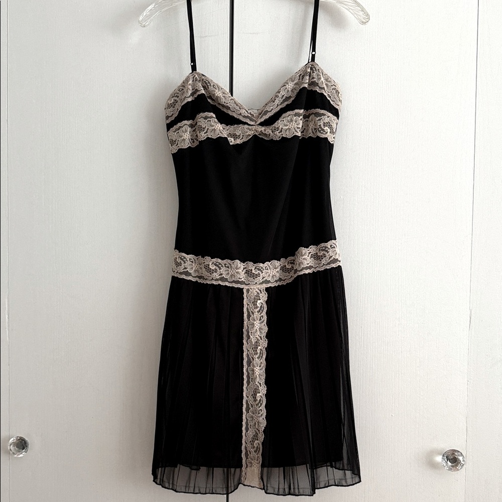 Charlotte Russe Y2K Lace Trim Babydoll Dress Festival Whimsigoth Fairy Size L - Picture 3 of 16